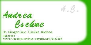 andrea csekme business card